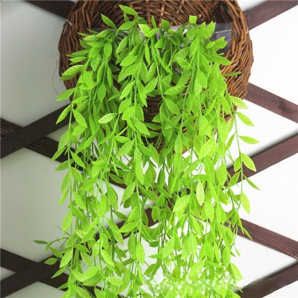 

decorative flowers & wreaths 5-forked willow leaf simulation wall hanging green plant