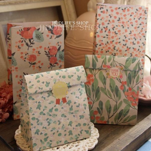 

gift wrap japanese style flower paper bag 4piece