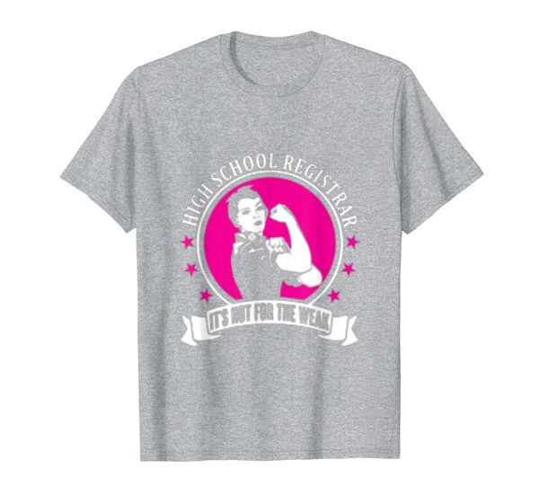 

high school registrar t-shirt, White;black