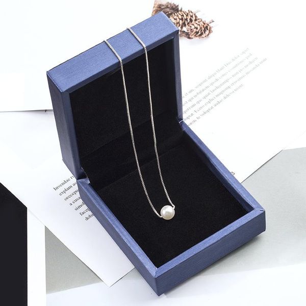 

pendant necklaces classic 6mm/8mm/10mm white pear necklace choker charm jewelry all match gift for fashion lady, Silver