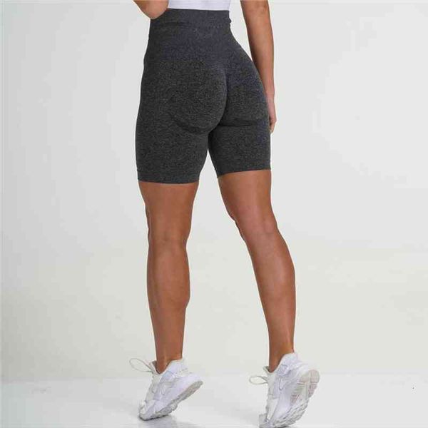 

gym high waist seamless women short leggings hip push up leggins running sport short pants tummy control leggings, Black
