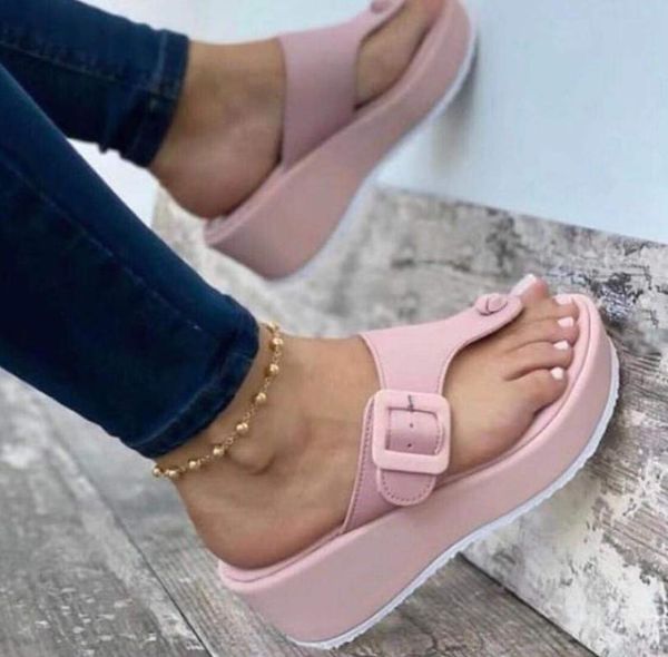 

set foot side empty muffin heel color casual low clip toe pink slippers for women, Black