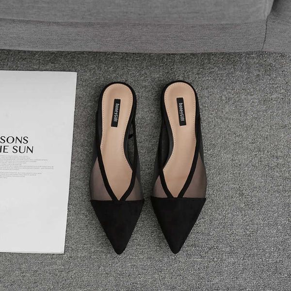 

fashion casual shoes elegant branded simple design v cut women slippers leisure comfortable ladies slides female vintage shoes 210429, Black
