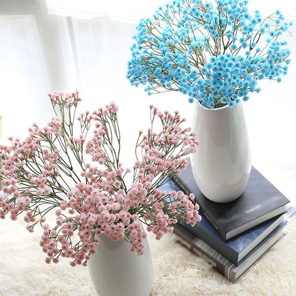 

decorative flowers & wreaths artificial gypsophila soft glue fake bouquet wedding/ bedroom living room vase flower wedding partyd decoration