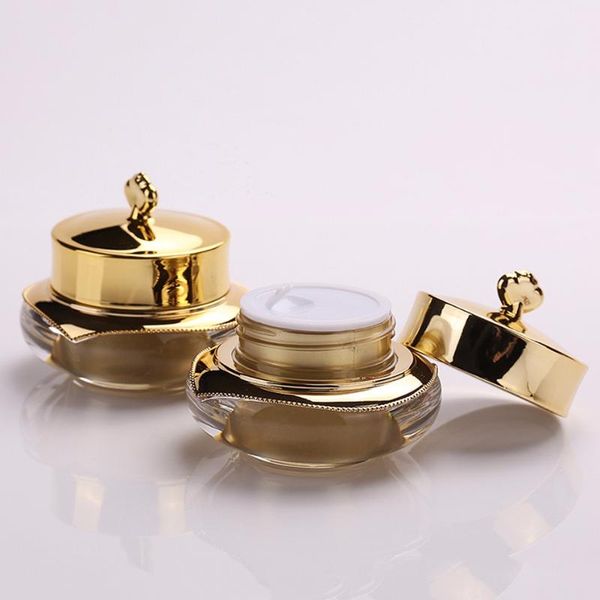 

storage bottles & jars 50pcs/lot 5g 10g 30g 50g mini cosmetic container crown cube acrylic jar clear cream pot makeup sample packaging bottl