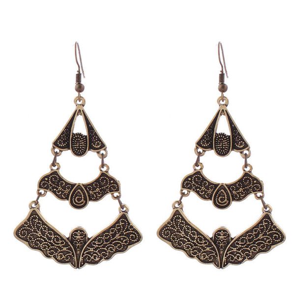 

women's butterfly shape tibetan silver dangle chandelier earrings gstqe015 fashion gift national style women diy earring