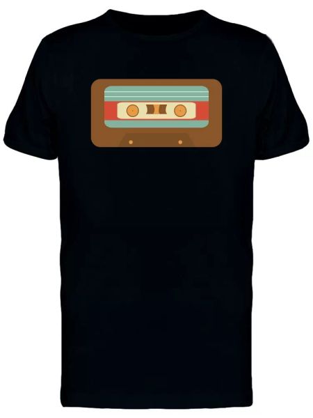 

cassette in retro style doodle men's tee -image by shutterstock, White;black