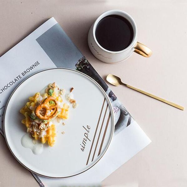 

mugs creative classic round sets letter print mug simple luxury european ceramic coffee cup with spoon tray gift