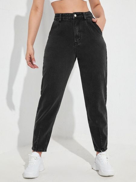 

high waist mom fit jeans f8bu#, Blue