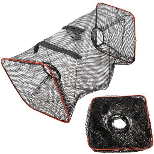 

fishing net foldable crab trap cast dip cage bait fish minnow crawfish shrimp accessories