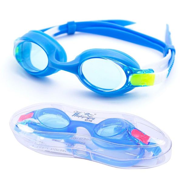 

pool & accessories cute children swimming goggles waterproof anti-fog set uv wide view adjustable glasses with nose clip ear plugs