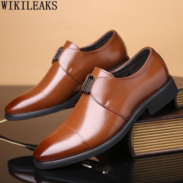 

formal oxford shoes for men fashion dress party luxury office 2021 pointed toe zapatos de vestir hombre, Black