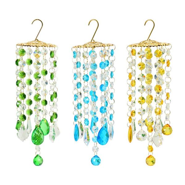 

colorful wind chimes crystal suncatcher rainbow chaser prism maker hanging pendant for home garden car curtain decor ornaments decorations
