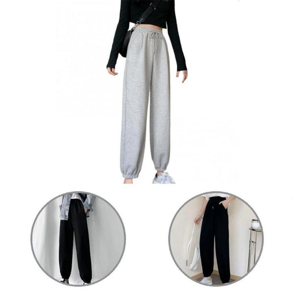 

women's pants & capris sports trousers ankle banded autumn winter windproof high waist women sweatpants track for dating, Black;white