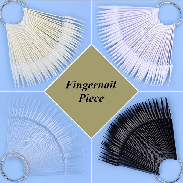 

nail art kits 40/50pcs set tips display practice sticks fan shaped polish swatches color sample tools supplies