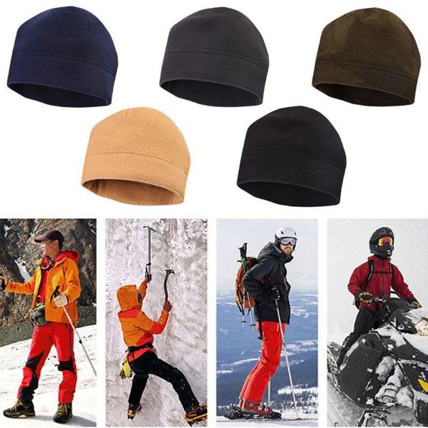 

sports men and women winter fashion tactics fleece caps windproof warm for camping running hikingoutdoor outdoor hats, Black;white