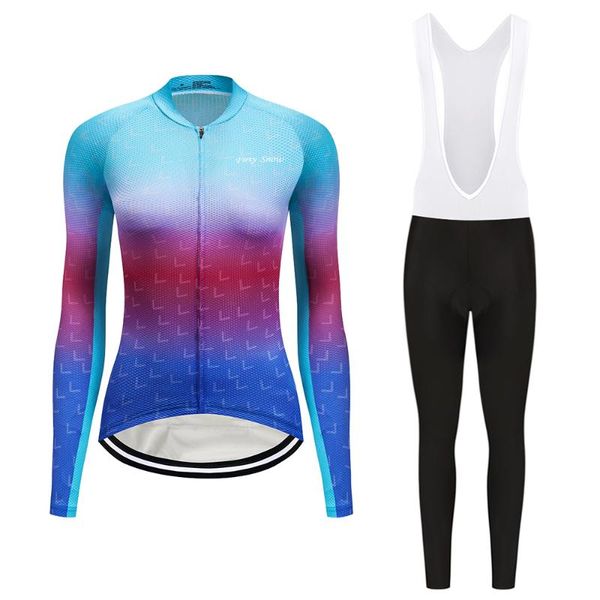 

racing sets women cycling jersey set bike mountain clothes bicycle retro skinsuit clothing kit uniform dress suit jumpsuit outfit maillot mx, Black;blue