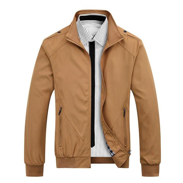 

spring autumn casual solid fashion slim bomber jacket men overcoat arrival baseball jackets men's m-5xl top, Black;brown