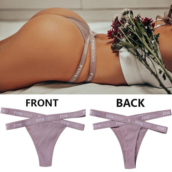 

women's panties women cotton thong cross strap letter waist underwear femme hollow out ladies briefs, Black;pink