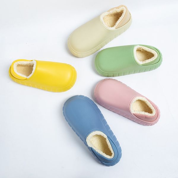 

cotton slippers 2021 winter couple leisure warm shoes men's and women's indoor household bag heel cotton, Black