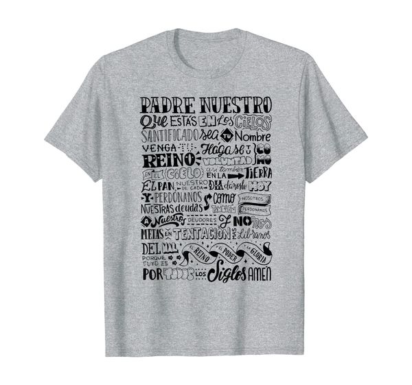 

spanish lord prayer - christian art dtf536a t-shirt, White;black