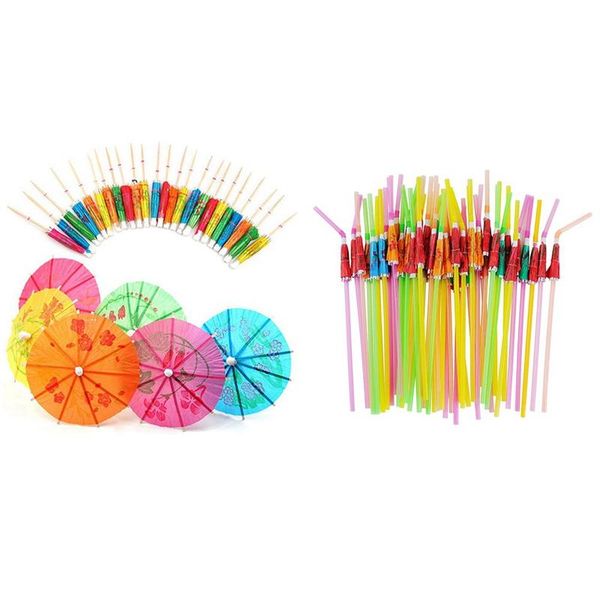 

forks 50xpaper cocktail parasols umbrellas party wedding supplies with 50 umbrella parasol drinking straws