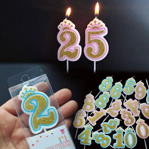 

other festive & party supplies cake number decoration birthday candle 0-9 er girl boy baby decorating