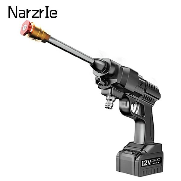 

water gun & snow foam lance high pressure car washer 12v wired/wireless 156w 30bar handheld auto spray powerful wash machine garden jet