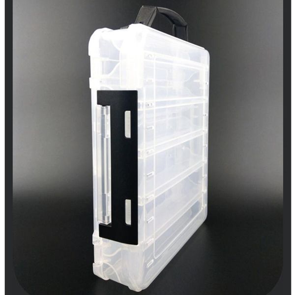 

fishing accessories organizer portable holder plastic double sided storage hooks foldable multifunctional lure boxes
