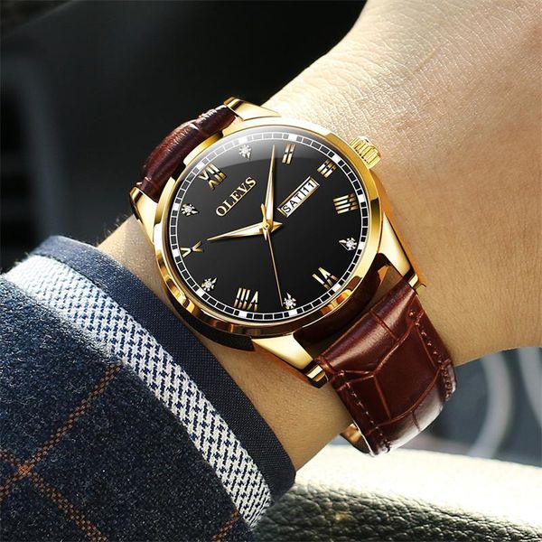 

wristwatches watch for men quartz wristwatch fashion waterproof leather belt clock wrist watches relogio masculino, Slivery;brown