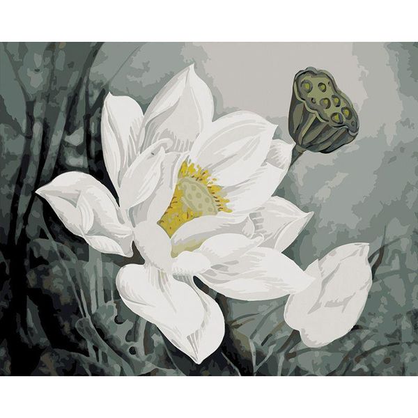 

paintings gatyztory diy painting by numbers lotus rose flowers handpainted oil acrylic home decor