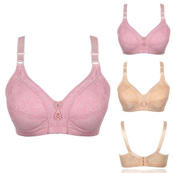 

bras floral bra for women seamless plus size with gathers pad comfortable bralette push up brassiere vest wireless underwear, Red;black