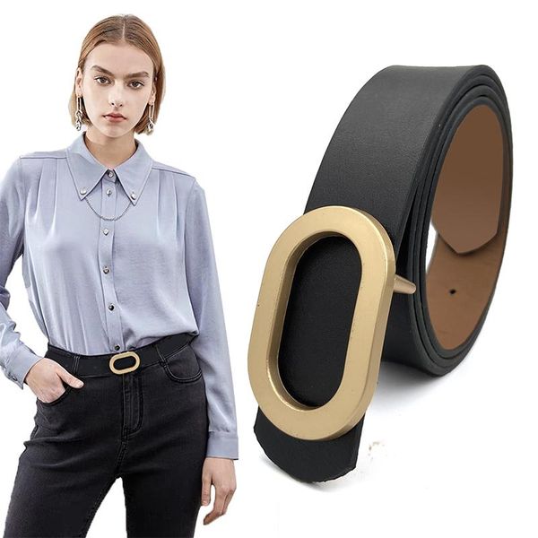 

belts women's korean version of all-match suits skirts and decorative genuine leather womans for women, Black;brown