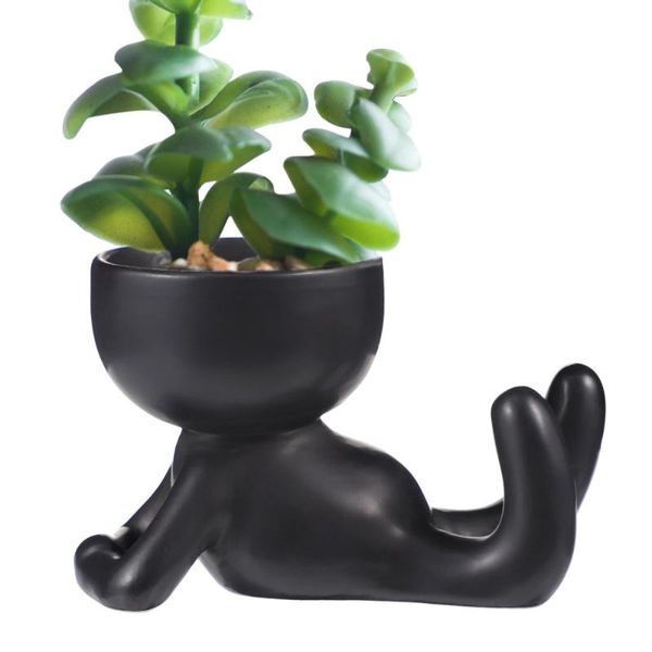 

mini ceramic plants containers humanoid flowerpot deskornaments vases