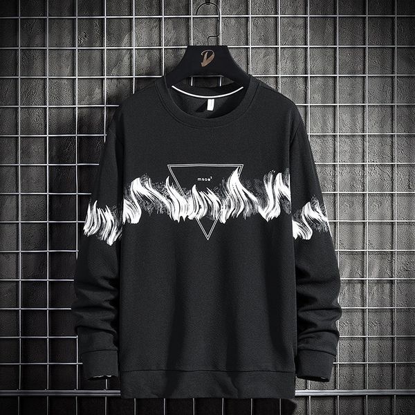

men's hoodies & sweatshirts moletom masculino casual de manga longa, gola redonda, pulÃ´ver esportivo coreano, primavera e outono, sotj, Black