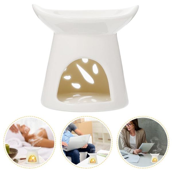 

fragrance lamps 2 pcs hollowed candle holder stove ceramic container