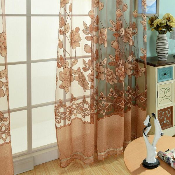 

jacquard curtain pattern living room decoration 100 x 250 cm light-transmitting breathable elegant other home decor