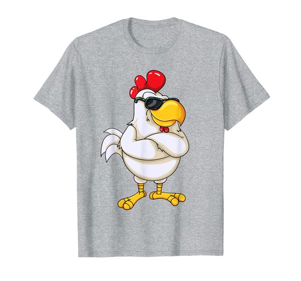 

cool chicken black sunglasses funny farmers gift t-shirt, White;black