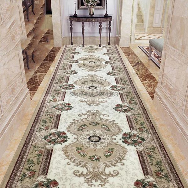 

carpets customize european style 3d red hallway stair carpet pastoral corridor rugs floor mat soft aisle thick anti-slip long runner rug