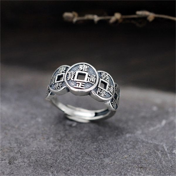 

ring s925 sterling silver five emperors coin
