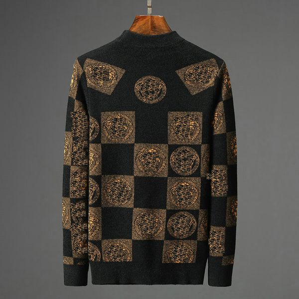 

2022 classical men's knitted sweater brand classic knit sweatshirt vintage plaid designer pullover sweaters -3xl sweatershirt..0333, White;black