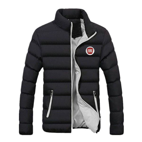 

men's hoodies & sweatshirts 2021 fiat logo cotton padded jacket casual fashion sports autumn winter zipper cardigan, Black