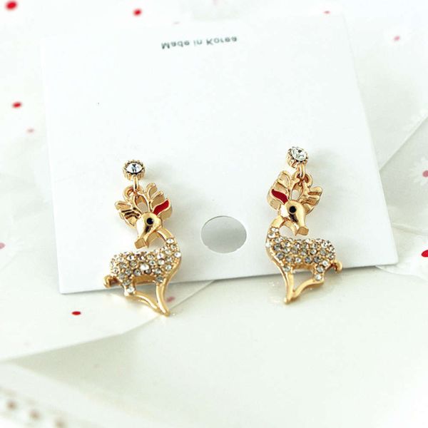 

earrings japanese korean fashion cute deer earrings and earrings, Golden