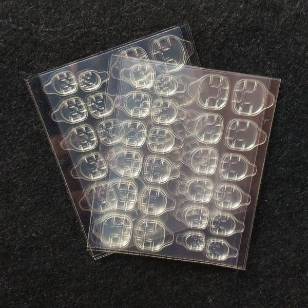 10 листов DIY клей для ногтей Советы прозрачные Двусторонние самоклеющиеся клейкие наклейки Jelly водонепроницаемая ложное удлинение искусства