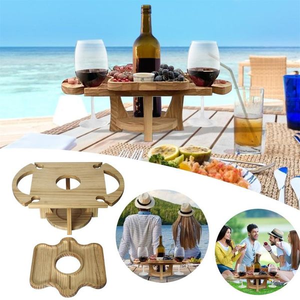 

camp furniture portable wine rack disassembly folding leisure mini wooden picnic table fruit outdoor desk support