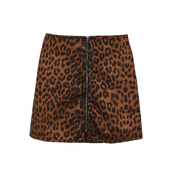 

skirts women leopard printed short skirt high waist pencil bodycon hip mini, Black