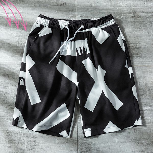 

fashion shorts outdoor summer training loose size breathable men's beach sports fitness running, White;black