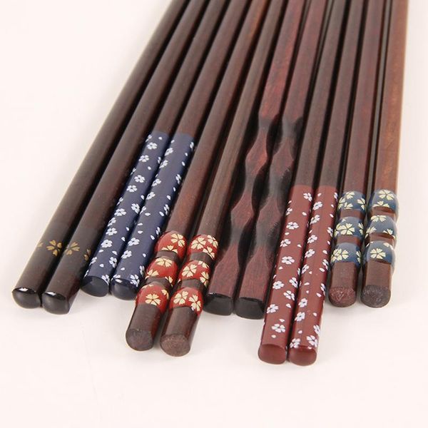 

japanese style natural wooden chopsticks for creative pattern kitchen tool restaurant accessories