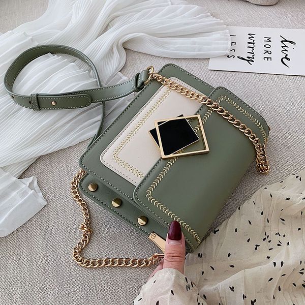 

korean style chain leather crossbody bags for women 2019 small shoulder messenger bag special lock design female travel handbags