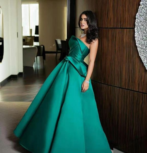 

party dresses a-line long satin green evening with pockets floor length corset back pleated abendkleider formal gowns for women, White;black